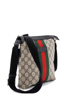 Gucci Pre-Owned Web Messenger Bag GG Coated Canvas Small crossbody bag - Brown