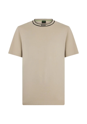 BOSS ribbed trim T-shirt - Neutrals