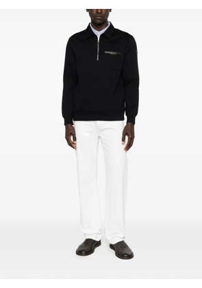 Moncler zipped pockets polo shirt - Blue