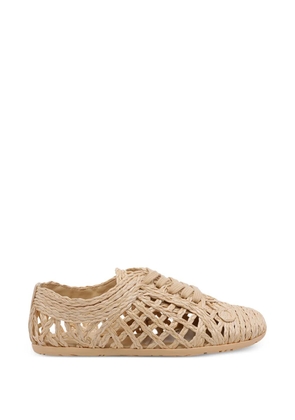 Paloma Barceló Palomitas Cora raffia sneakers - Neutrals