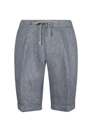 Barba drawstring cuffed shorts - Blue