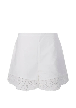 By Malene Birger Greta eyelet-trim shorts - White