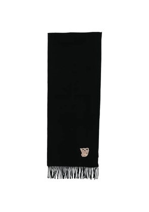 Valentino Garavani monogram fringed scarf - Black