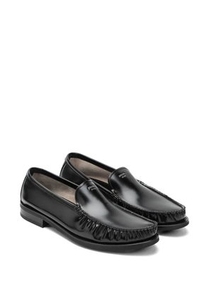 Prada brushed leather loafers - Black