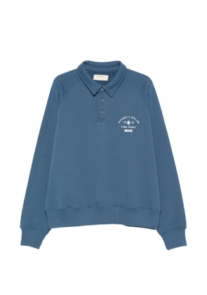 RETERNITY button graphic polo sweatshirt - Blue