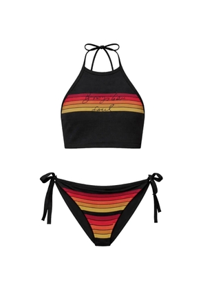 Osklen striped embroidered bikini - Black