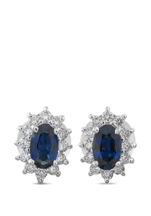 LB Exclusive diamond sapphire earrings - Silver