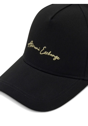 Armani Exchange embroidered baseball cap - Black