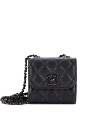 CHANEL Pre-Owned So Black Trendy CC Clutch with Chain Quilted Lambskin Small shoulder bag