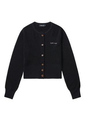 tout a coup ribbed cardigan - Black