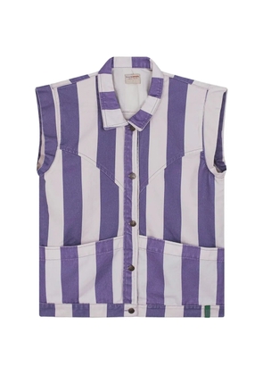 Favorite People Amore striped buttoned vest - Purple