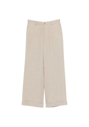 L.B.M. 1911 cuffed palazzo pants - Neutrals