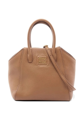 Miu Miu Pre-Owned 2010s leather two-way tote bag - Brown