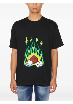 Just Don crew-neck graphic-print T-shirt - Black