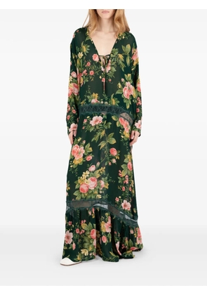 Société Anonyme New Romantic floral lace maxi dress - Green
