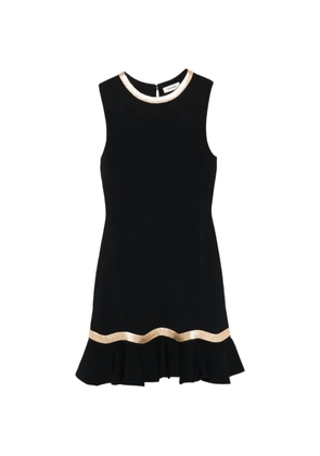 SANDRO ruffled-hem knitted dress - Black