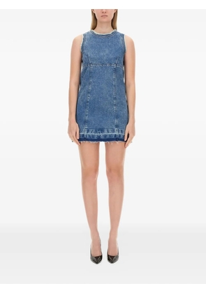 MOSCHINO JEANS frayed mini dress - Blue