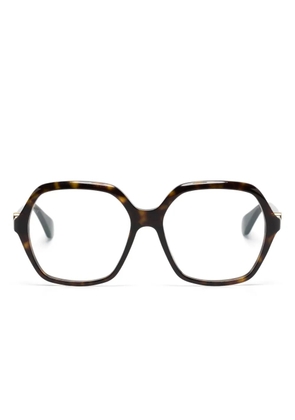 Cartier Eyewear Double C Décor square-frame glasses - Brown