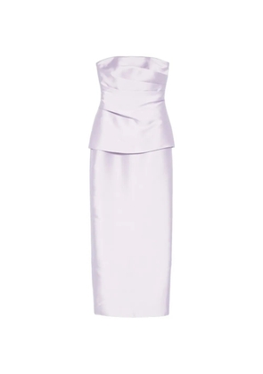 Solace London Lucille strapless layered maxi dress - Purple