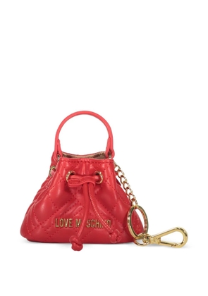 Love Moschino quilted-bag keyring - Red
