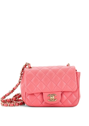 CHANEL Pre-Owned Square Classic Single Flap Bag Quilted Caviar Mini crossbody bag - Pink