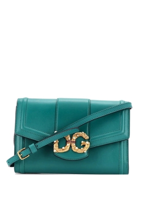 Dolce & Gabbana Pre-Owned DG Amore Wallet on Strap Leather crossbody bag - Green