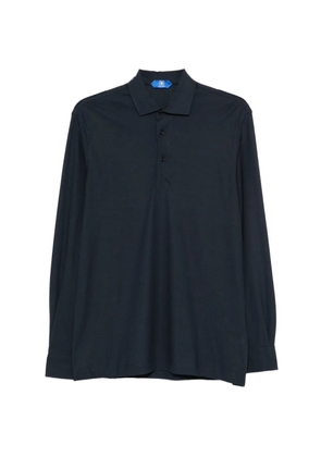 Kired long-sleeve polo shirt - Blue