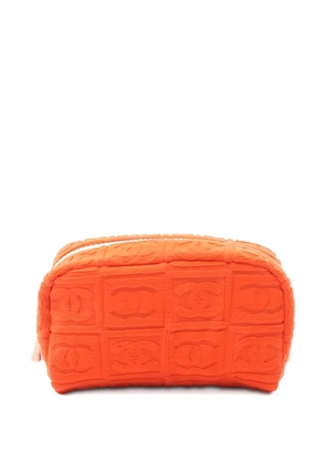 CHANEL Pre-Owned 2002-2003 coco mark pile pouch - Orange