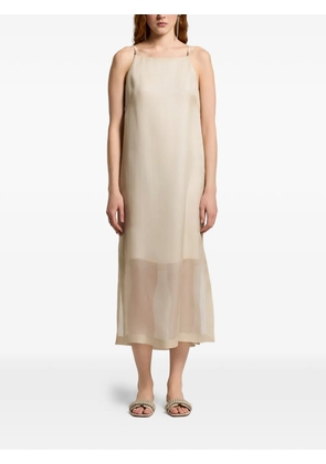 Peserico thin-strap midi dress - Neutrals