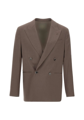 Manuel Ritz double-breasted peak lapel blazer - Brown
