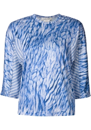 Comme Des Garçons abstract print blouse - Blue