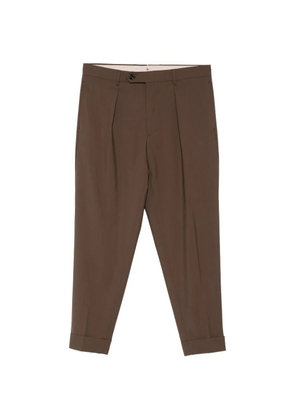 Berwich Chiaia pleated cuffed trousers - Brown
