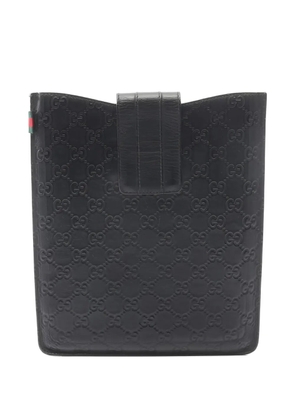 Gucci Pre-Owned 2010s Sima embossed leather tablet case - Black