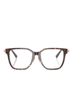 Tiffany & Co Eyewear embellished square-frame glasses - Brown