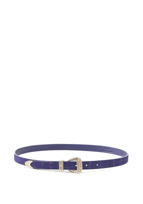 PINKO Aura buckle leather belt - Purple