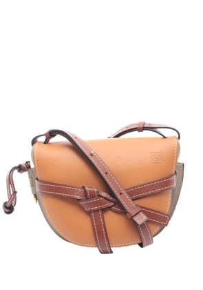 Loewe Pre-Owned 2010-2026 Mini Tricolor Leather Gate crossbody bag - Brown