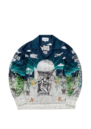 Casablanca Le Temple du Sport graphic-print shirt - Blue