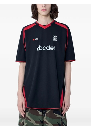 VETEMENTS alphabet football T-shirt - Black