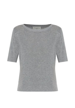Officine Generale ribbed round neck t-shirt - Grey