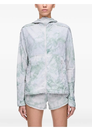 Y-3 AOP tie-dye hooded jacket - White