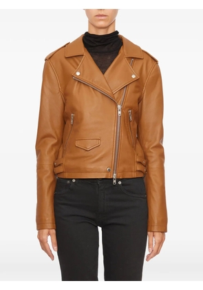 SWD BY S.W.O.R.D. zipped leather jacket - Brown