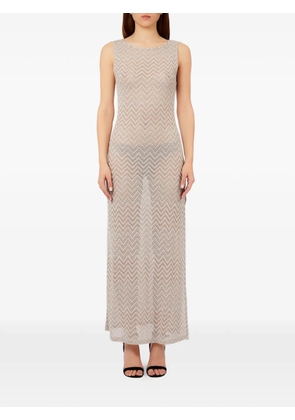 LIU JO chevron sleeveless dress - Neutrals