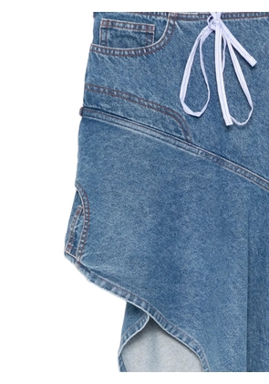 Monse deconstructed midi denim skirt - Blue