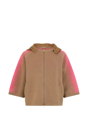 Herno hooded zip-fastening cardigan - Neutrals