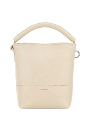 Burberry logo-detail leather bucket bag - Neutrals