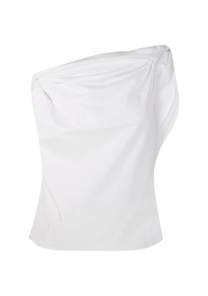 Róhe twisted draped top - White