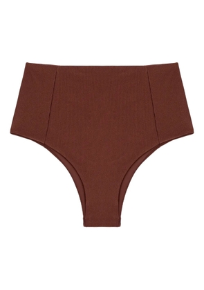 Lenny Niemeyer ribbed high-waisted bikini bottoms - Brown