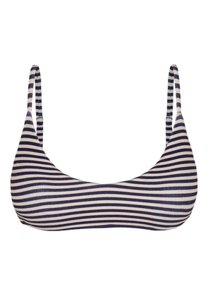 Lenny Niemeyer striped scoop-neck bikini top - Blue