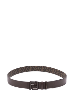 FENDI monogram-print reversible belt - Brown