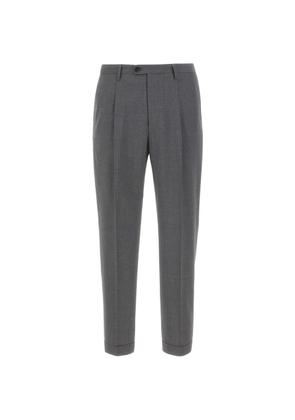 DEVORE front-pleats cuffed trousers - Grey
